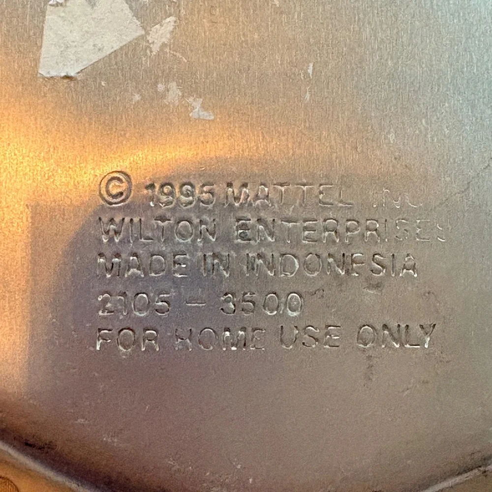 Wilton Barbie Princess Dress Cake Pan 1995 Mattel Aluminum Doll Mold 2105-3500